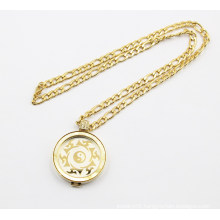 Gold Plating Coin Badge Floating Locket Necklace